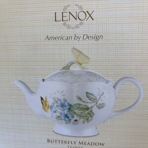 Lenox Butterfly Meadow Floral Teapot